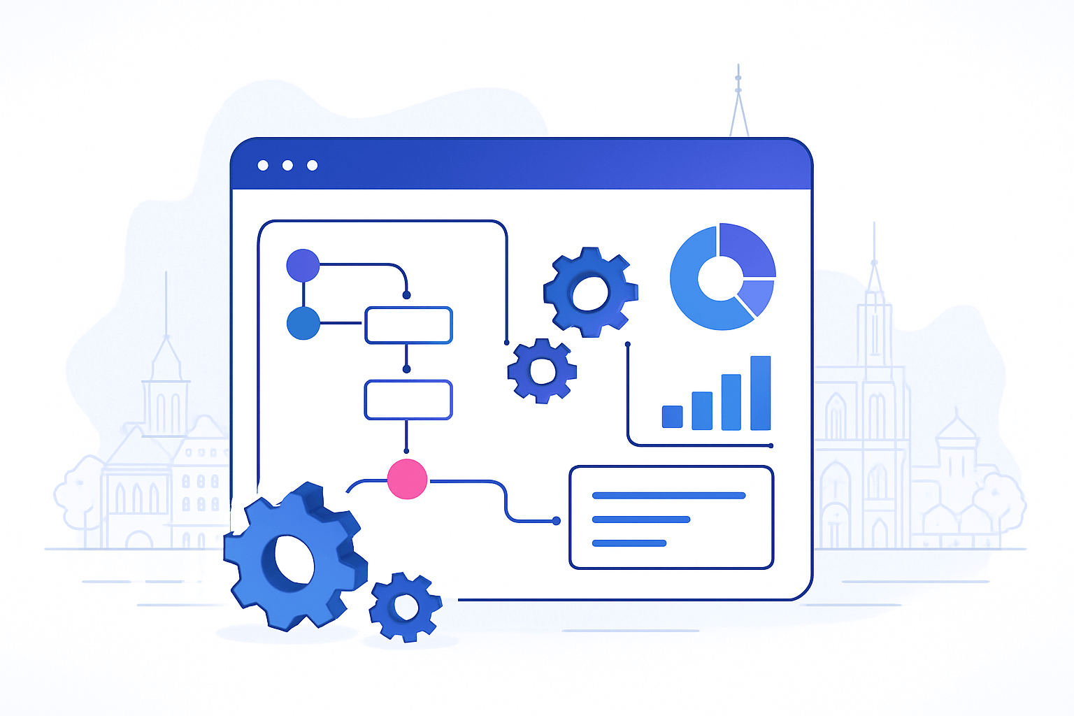Illustration d’un processus d’automatisation pour agence automatisation à Strasbourg