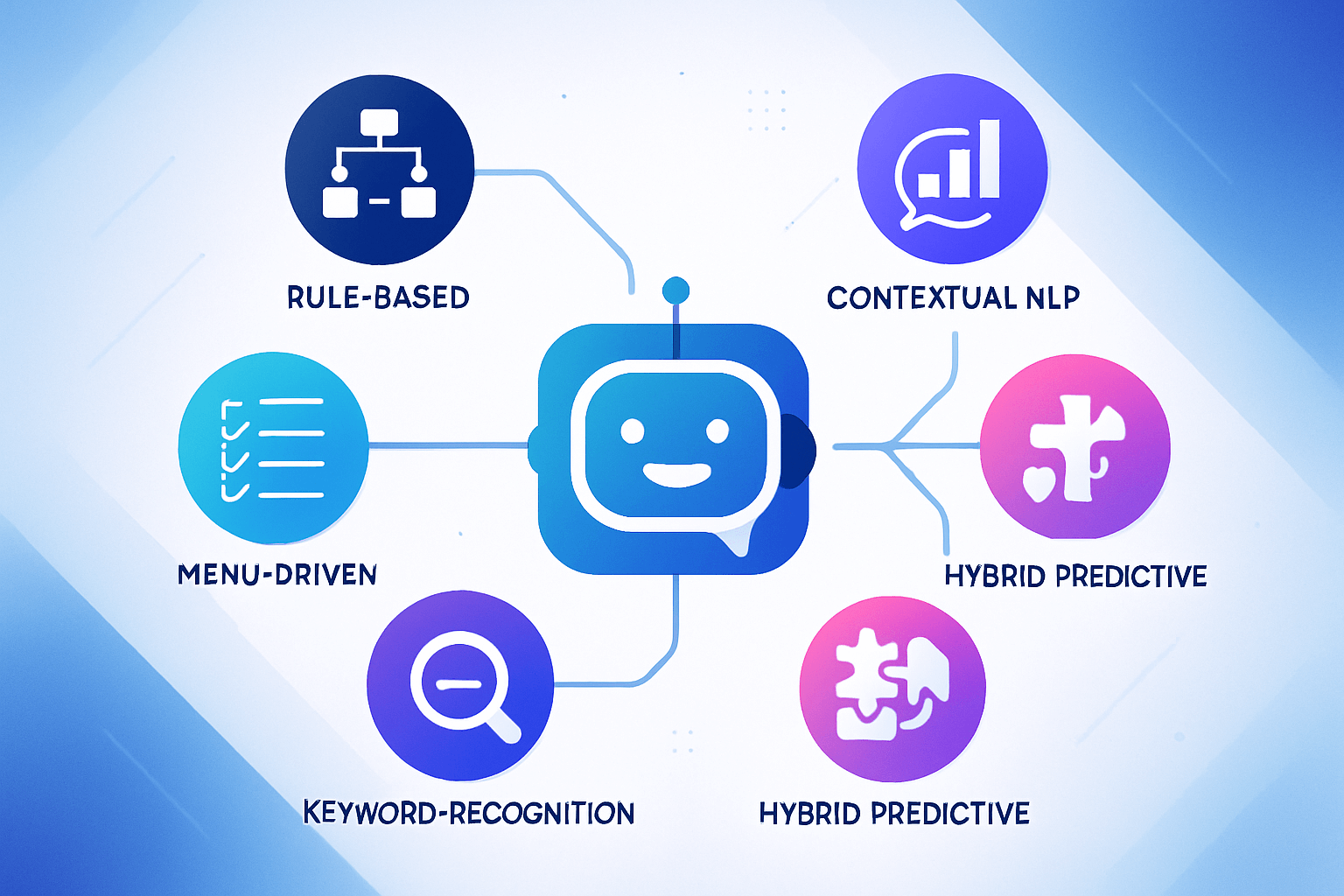 Les 5 types de chatbots IA et comment choisir celui qui boostera votre business