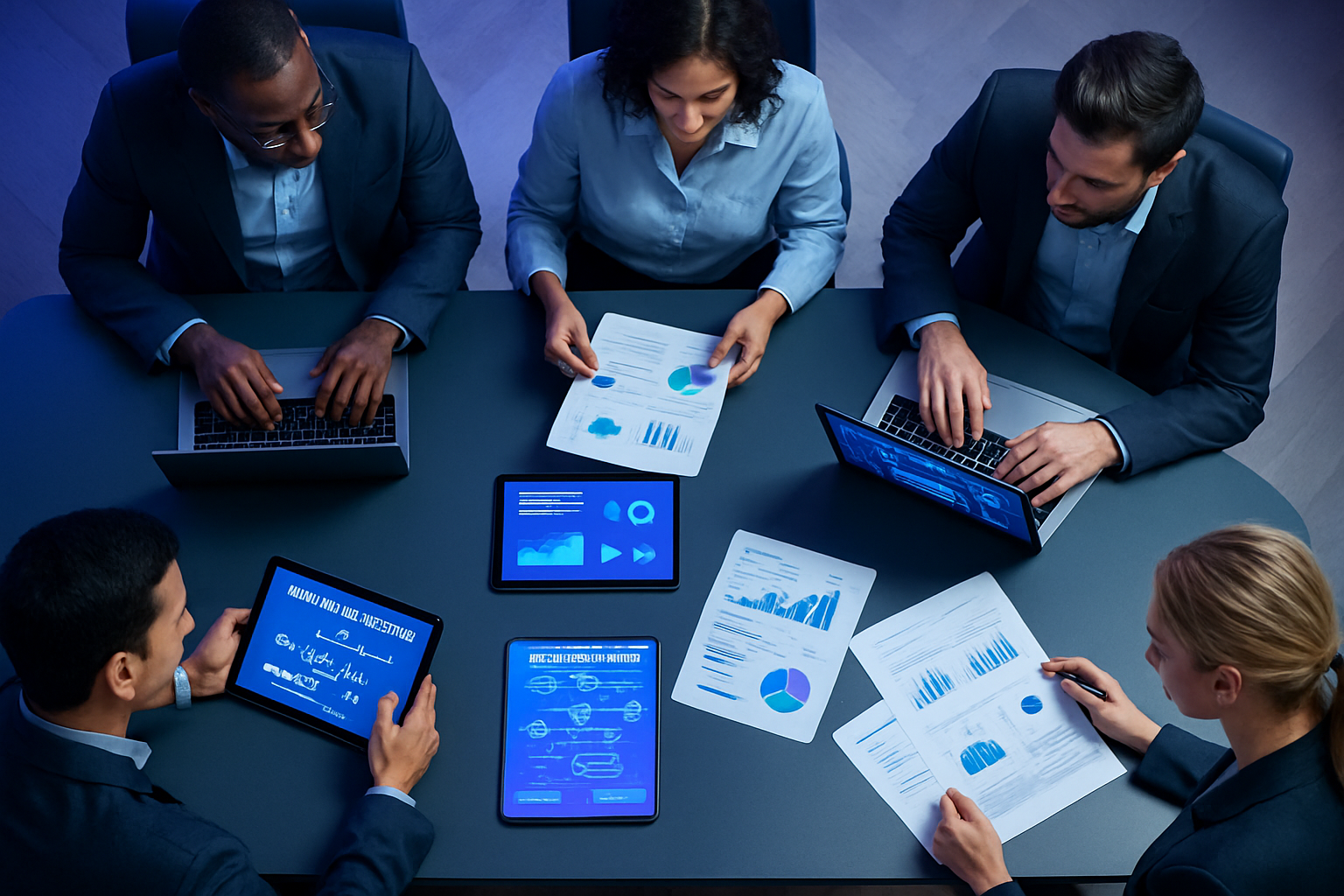 Choix d’un prestataire automatisation avec experts analysant dashboards et workflows