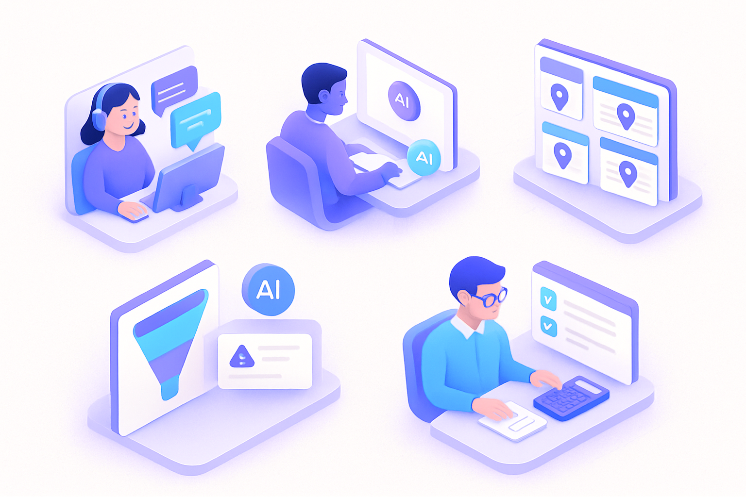 Cinq cas d'usage MCP en entreprise : support client, génération devis, marketing local multi-fiches, pilotage commercial IA, automatisation comptable